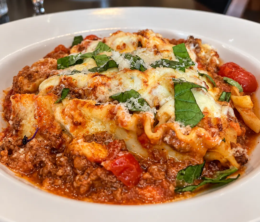Lasagna at Vincenzo Cucina Italiana Orlando