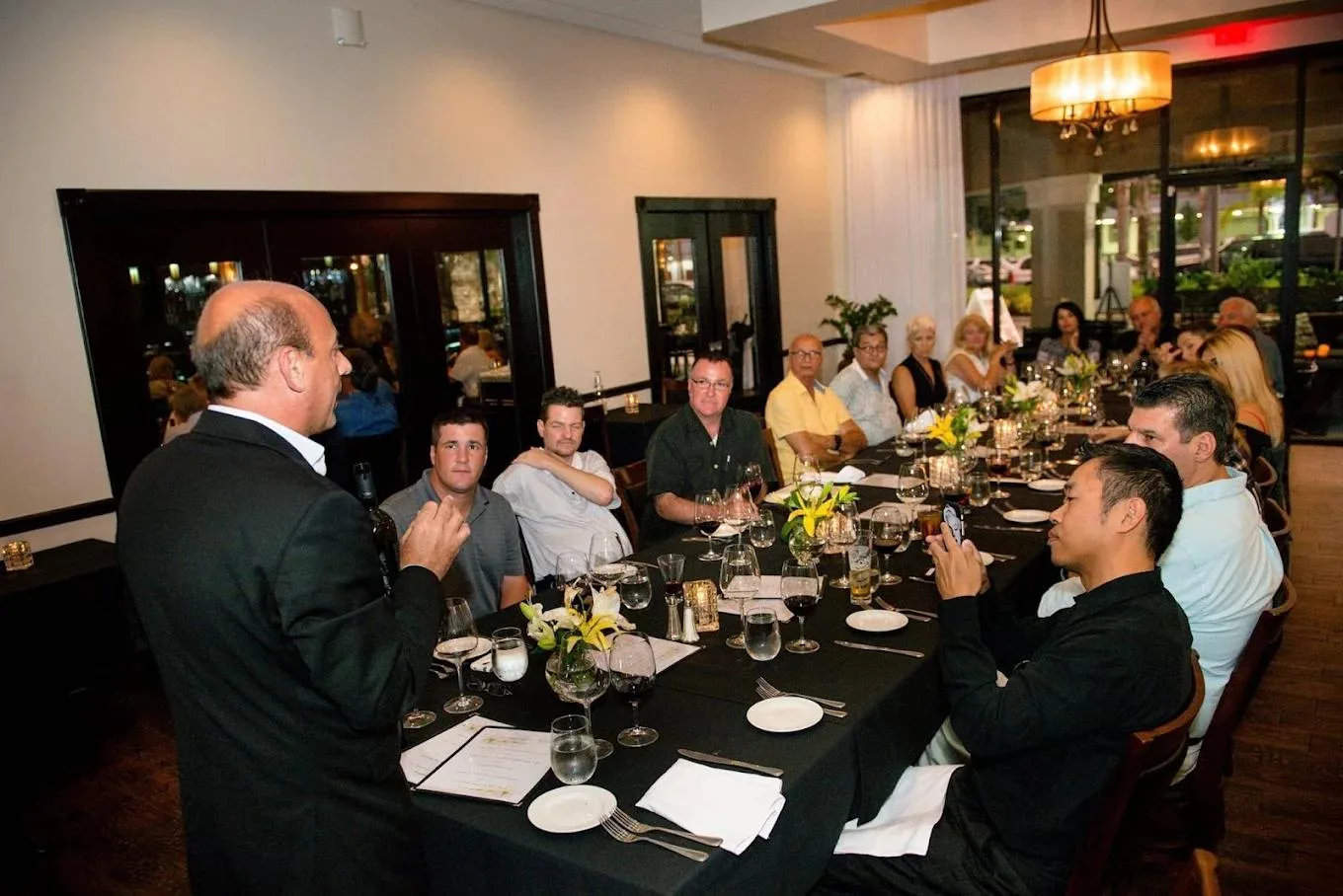 Corporate dinner venue at Vincenzo Italian restaurant Orlando