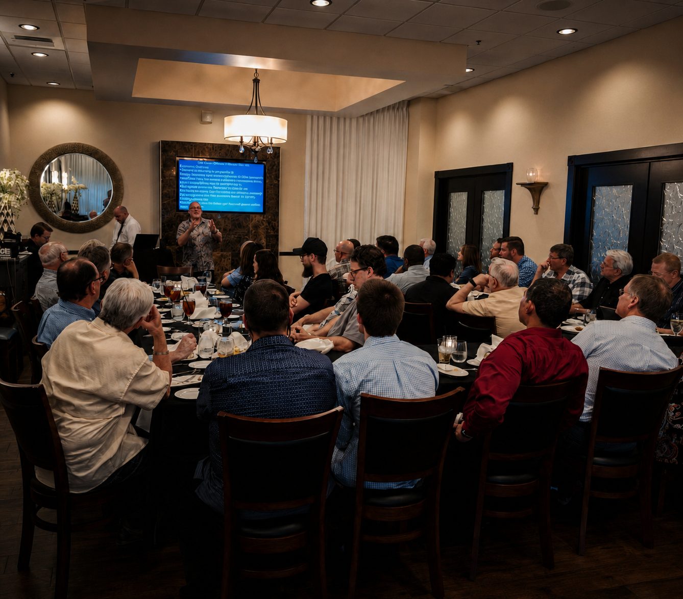 Corporate presentation event in the Amalfi Room at Vincenzo