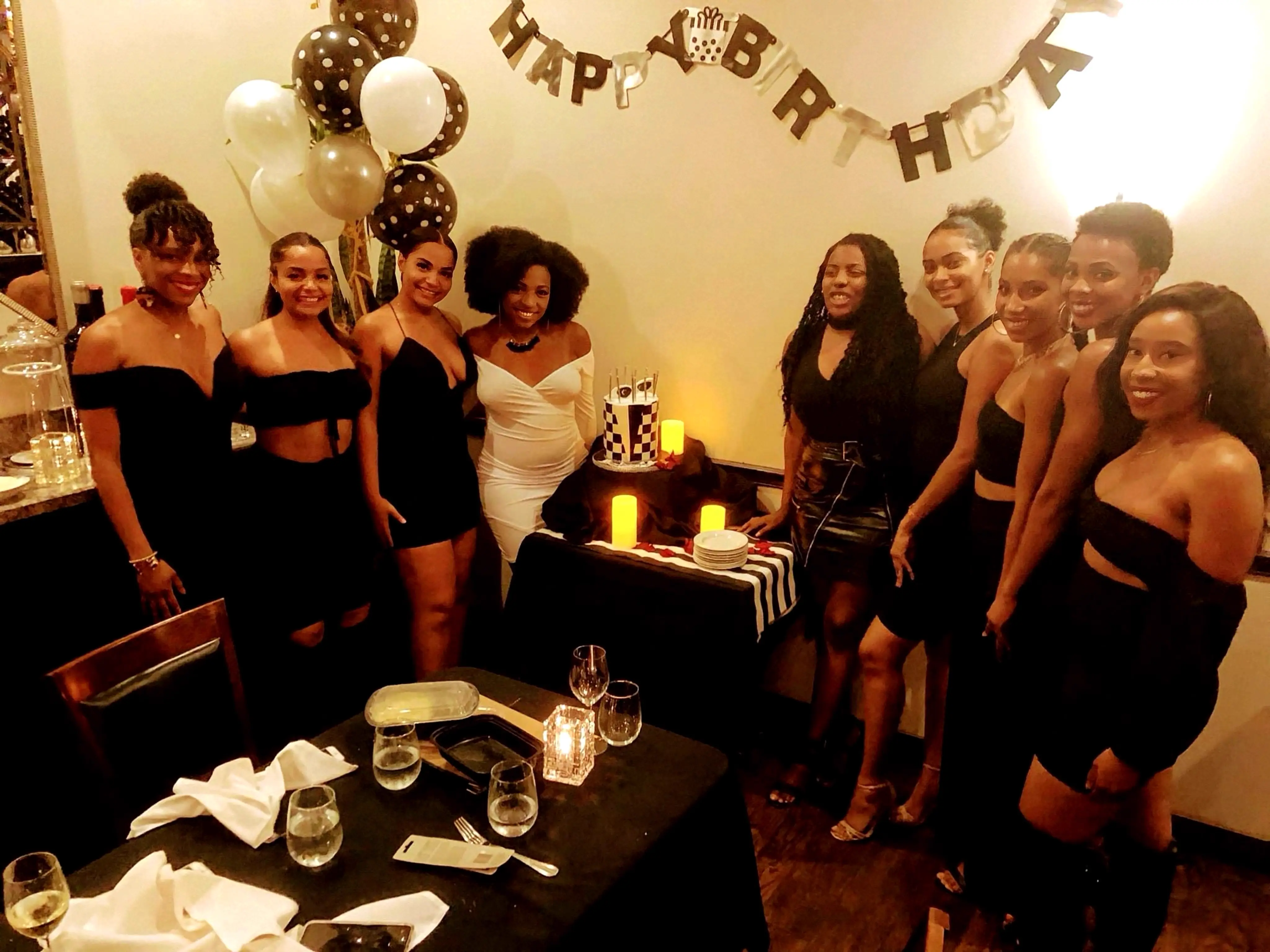 Birthday party with balloons