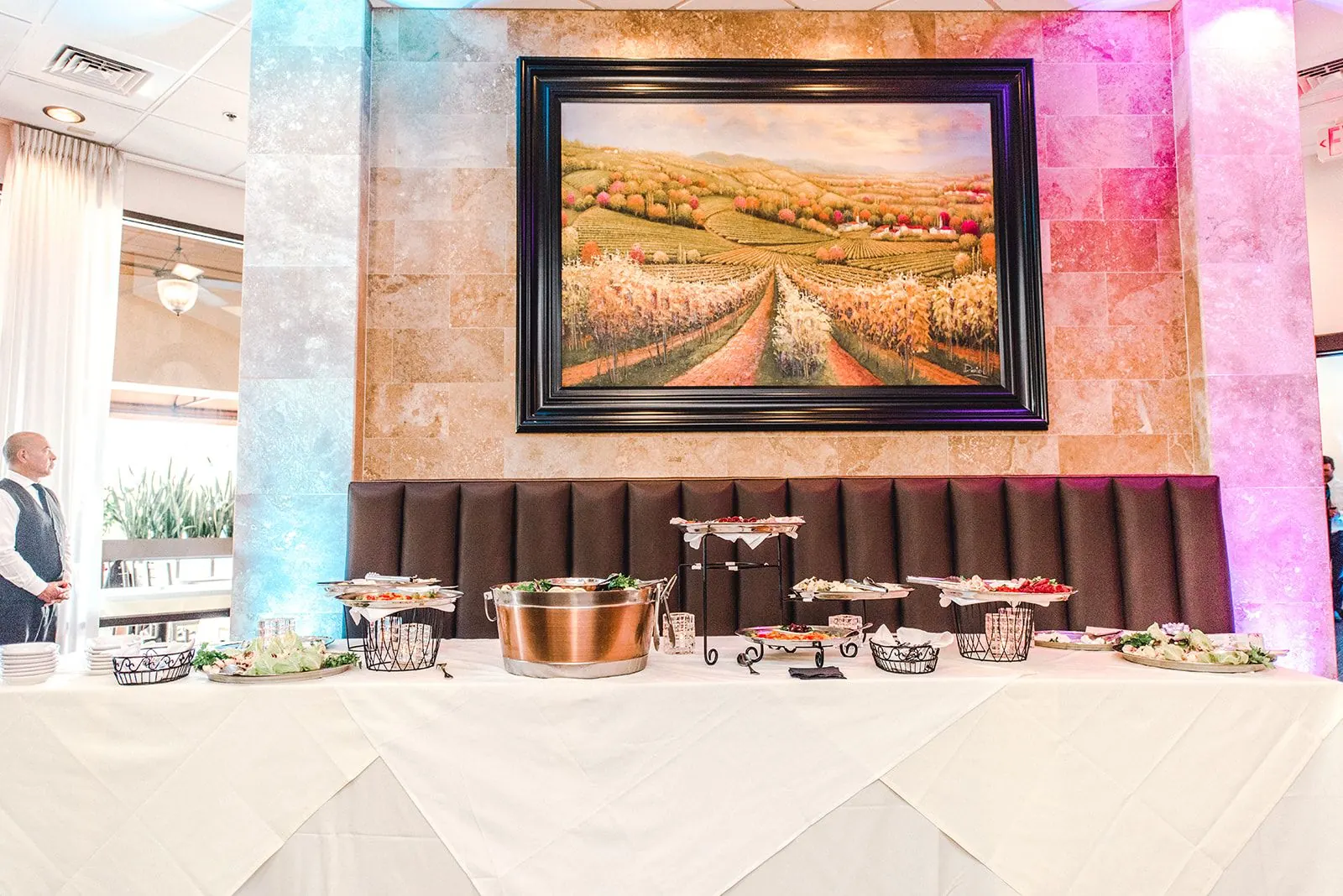 Three-tier plated wedding dinner menu at Vincenzo Orlando